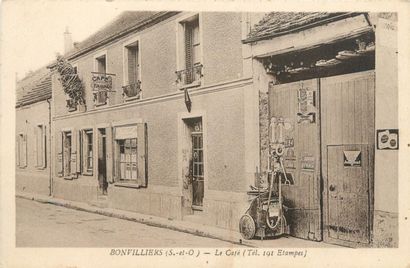 null 8 CARTES POSTALES COMMERCES : Petite Sélection. "Bonvilliers-Le Café, Café Restaurant...