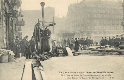 null 34 CARTES POSTALES PARIS : 32cp-Inondations 1910 & 2cp-Diverses. Dont" Cliché...