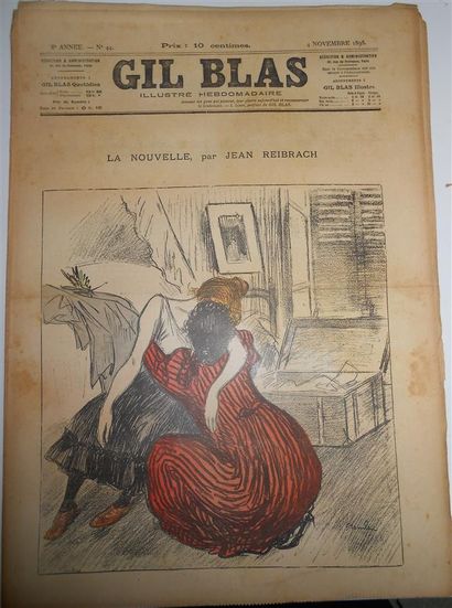 null GIL BLAS illustré. Revue hebdomadaire. De la 1e année à la 13e année, in-fol....