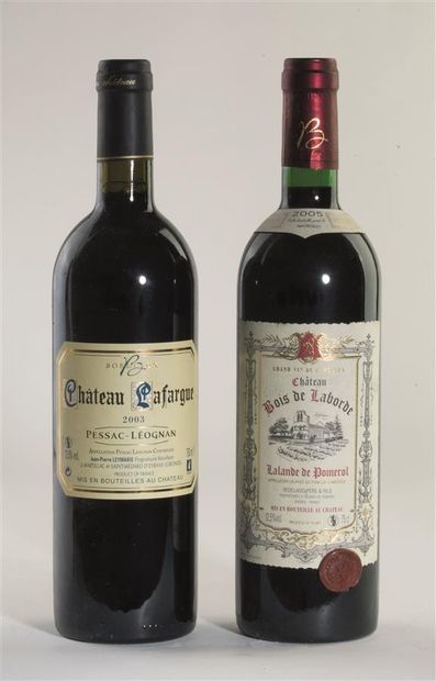 null 5 bouteilles de Château Bois de Laborde, Lalande Pomerol, 2005.
3 bouteilles...