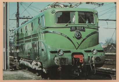 null Cinq photos de locomotives : BB, pacific et TGV.