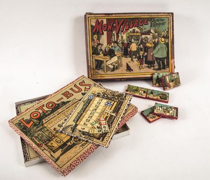 null Deux jeux des années 1900 et 1920 : Mon village Domino comique et Lotobus parisien.

Assez...