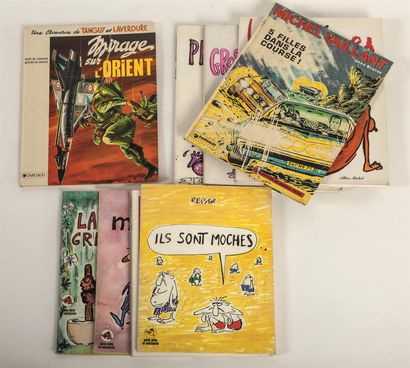 null Ensemble de dix bandes dessinées : Reiser, Michel Vaillant, Tanguy et Laverdure.

État...
