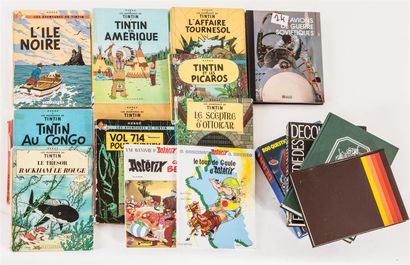null Ensemble de bandes déssinées comprenant 9 Tintin et 2 Astérix, 
Astérix chez...