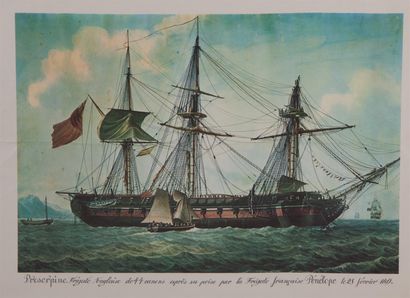 null Antoine ROUX, d'après.
Les portraits de navires.
Suite de treize reproductions...