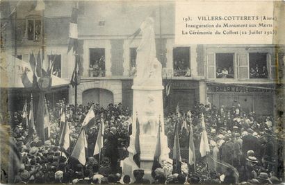 null 7 CARTES POSTALES FETES : Sélection Aisne. "Villers Cotterets-Place du Marché-un...