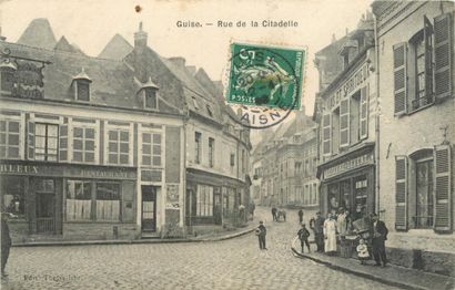 null 59 CARTES POSTALES AISNE : La Ville de Guise. Dont" Vue générale, L'Oise près...