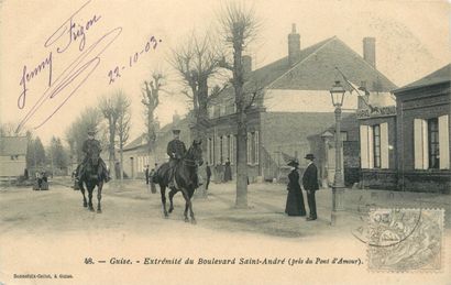 null 59 CARTES POSTALES AISNE : La Ville de Guise. Dont" Vue générale, L'Oise près...