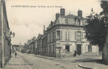 null 41 CARTES POSTALES AISNE : La Ville de La Ferté Milon. Dont" Hôtel du Sauvage-Rue...