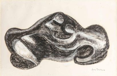 null Luc MERTENS (1913-2004).
Études de sculpture abstraite.
Trois dessins au crayon...