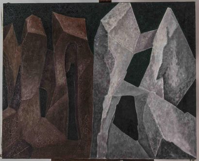 null Luc MERTENS (1913-2004).
Composition abstraite sur fond vert.
Composition abstraite...