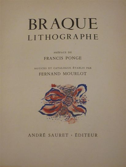 null Georges BRAQUE.
BRAQUE LITHOGRAPHE, notices et catalogue établis par Fernand...