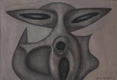 null Luc MERTENS (1913-2004).
B-N°2.
Créature imaginaire.
Deux acryliques sur toile...