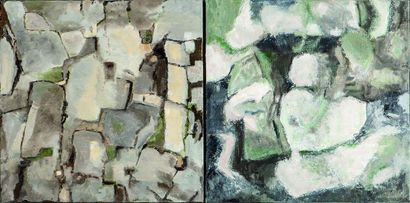 null Yvette DUBOIS-HABASQUE (1929-2016).
Compositions abstraites.
Deux huiles sur...