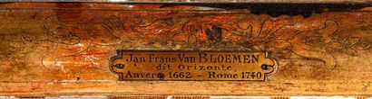 null Jan Frans VAN BLOEMEN (Anvers 1662 - Rome 1740) attribué à. 
Paysage animé d'une...
