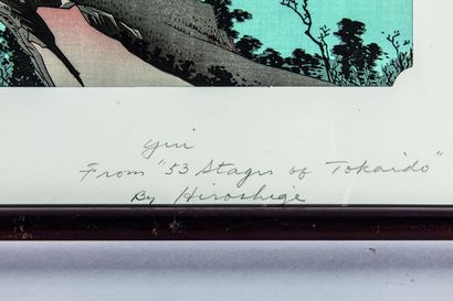 null Andô HIROSHIGE (1797-1858), d'après. 
Yui, provenant des 53 vues du mont de...