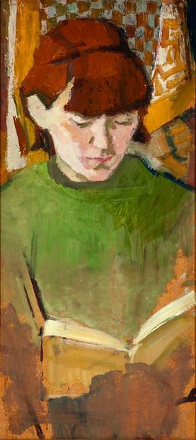 null Jacques BUREL (1922-2000).
Femme à la lecture.
Huile sur isorel, encadrée.
80...