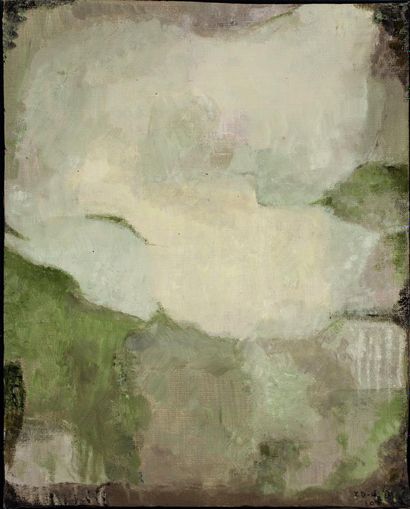 null Yvette DUBOIS-HABASQUE (1929-2016).
Compositions abstraites dans les tons verts.
Trois...
