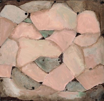null Yvette DUBOIS-HABASQUE (1929-2016).
Compositions abstraites dans les tons roses.
Deux...