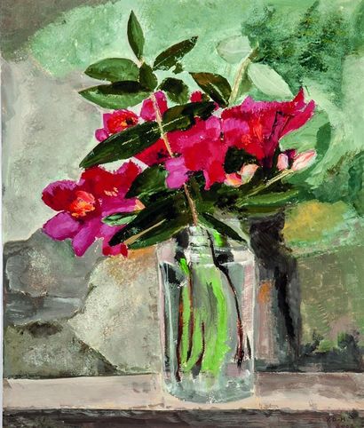 null Yvette DUBOIS-HABASQUE (1929-2016).
Compositions abstraites.
Bouquet de fleurs.
Ensemble...