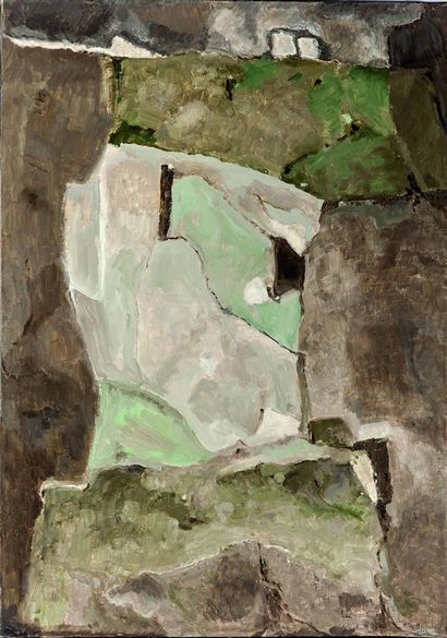 null Yvette DUBOIS-HABASQUE (1929-2016).
Composition abstraite.
Huile sur toile,...