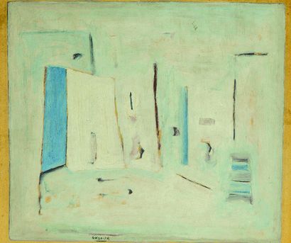 null Mohamed AKSOUH (Né en 1934).
Compositions abstraites.
Huile sur toile et acrylique...