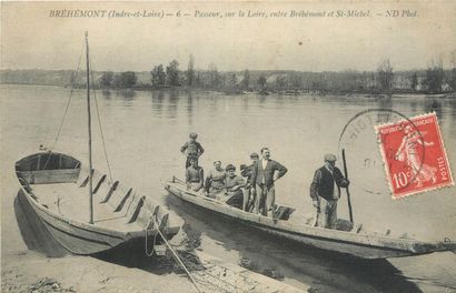 null 8 CARTES POSTALES METIERS : Sélection Indre et Loire. "624-Les bords du Cher-Tireurs...