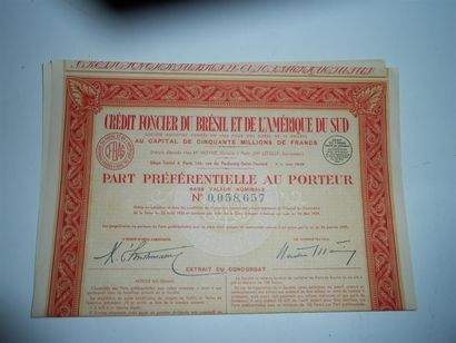 null 45 ACTIONS & EMPRUNTS : Etrangers. "Sté Minière de Pac Lan 1926, Cie Agricole...