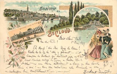 null 133 CARTES POSTALES SOUVENIR DE : France. Diverses Villes, 1896/1904, certaines...