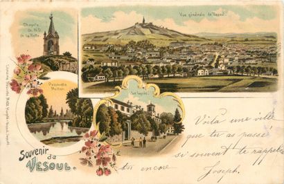 null 133 CARTES POSTALES SOUVENIR DE : France. Diverses Villes, 1896/1904, certaines...