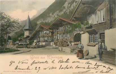 null 154 CARTES POSTALES GRUSS AUS : Suisse. Majorité écrites et voyagées. 1892/1907,...