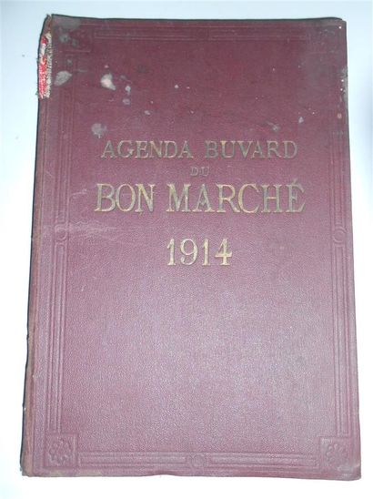 3 AGENDAS BUVARDS : Du Bon Marché, 1914,...