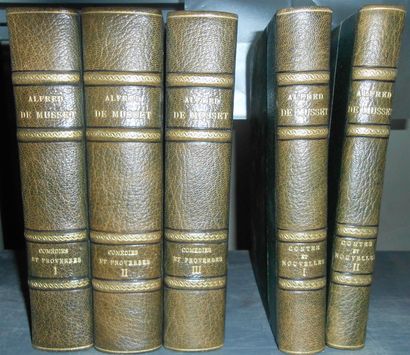 null MUSSET de (Alfred). Ensemble de 9 Volumes in-8, Librairie de France 1927, 1928...