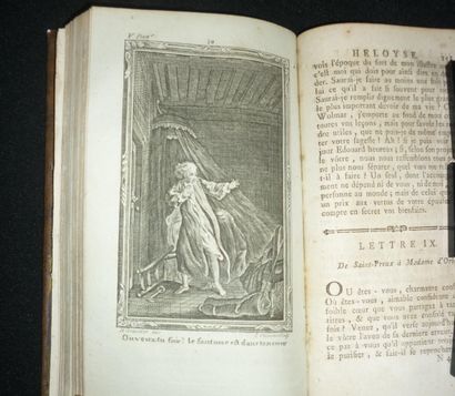 null ROUSSEAU. La nouvelle Héloïse ou lettres de deux amants. Genève, 1783, 6 vol.in-12,...