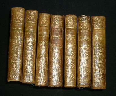 null MOLIERE. Oeuvres. A Londres, 1784, 7 vol. in-16, veau marbr, dos lisse, ornés,...