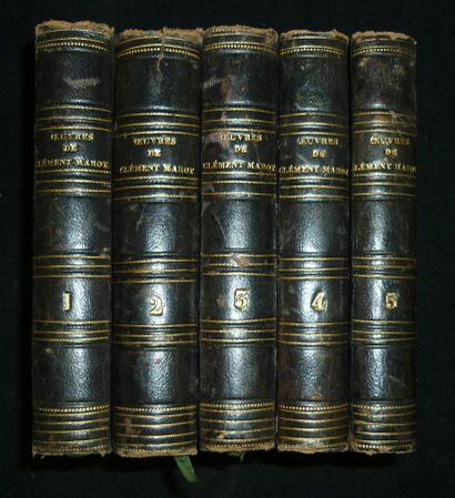 null MAROT (C.). OEuvres de Clément Marot. Paris, Constant-Chantepie, 1823, 5 vol....
