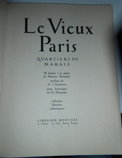 null LE VIEUX PARIS - Quartiers du Marais. Collection flâneries pittoresques. 30...