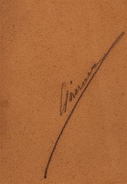null GRIMOUX ? (XXème siècle).
Femme nue accoudée.
Pastel sur papier, signé en bas...