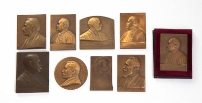 null 9 Médailles et plaquettes bronze - Commerce (Etablissements, Chambres et Tribunal).
1-Plaquette...