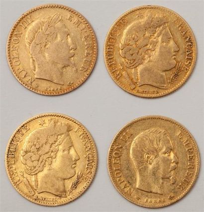 null France. Or. 10 Francs. Cérès (2) 1851 A Paris, Napoléon III Empereur 1860 A...