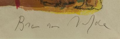 null VAN VELDE Bram (1895- 1981).
Composition abstraite.
Estampe, signée en bas à...
