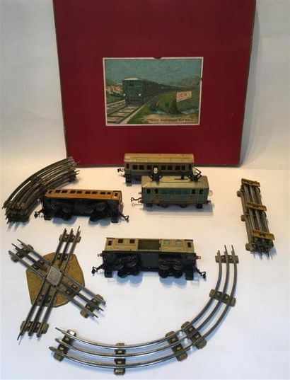 null Coffret d'une rame C.R. (Charles Rossignol) - France, vers 1925 comprenant :
Loco....