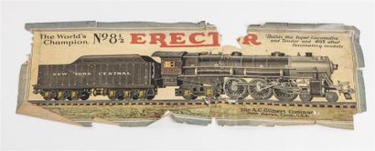 null Un train de marque ERECTOR USA, numéro 8,5. Modèle monté de la locomotive 232...
