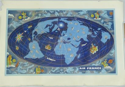 null AIR FRANCE - Planisphère
Illustré par Lucien Boucher
Imprimerie Perceval Paris,...