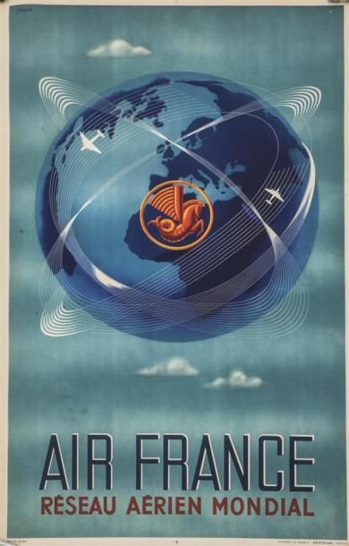 null AIR FRANCE - "Réseau aérien mondial"
Illustrée par Plaquet
Imprimerie Perceval...