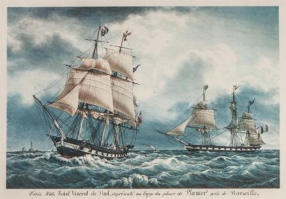 null Antoine ROUX, d'après.
Les portraits de navires.
Suite de treize reproductions...