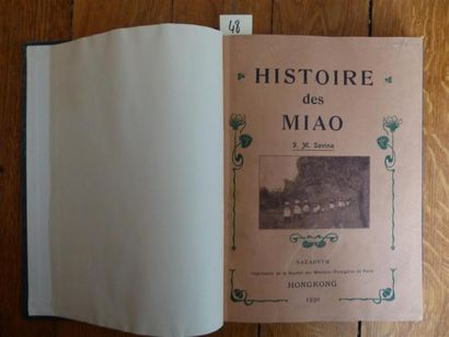 null SAVINA. Histoire des Miao. 
Hongkong, Société des missions étrangères, 1930,...