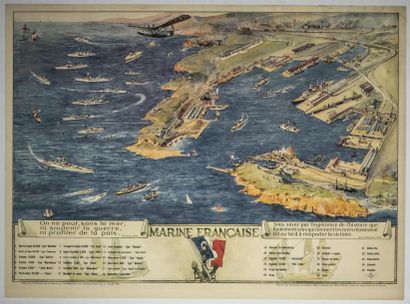null SEBILLE Albert. Peintre officiel de la marine. 
"Marine française, 1940" Flotte...