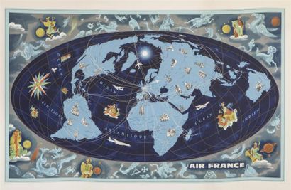 null AIR FRANCE - Planisphère
Illustré par Lucien Boucher
Imprimerie Perceval Paris,...