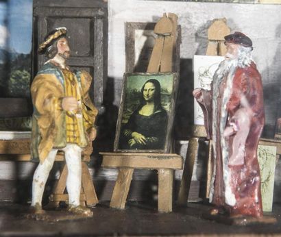 null « Visite de François Ier à Leonard de Vinci dans son atelier » - 6 personna...